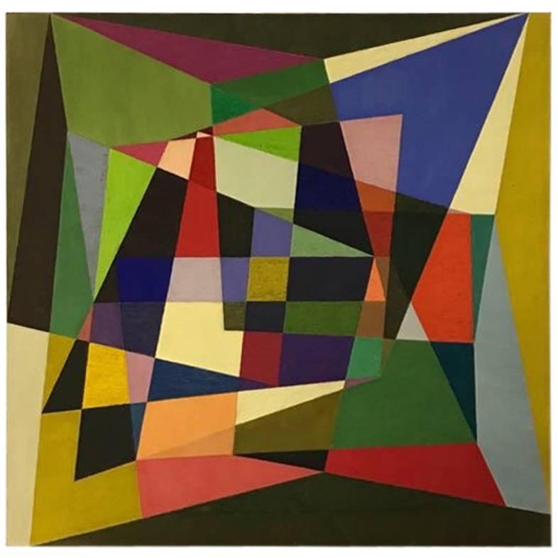 Douglas Herbert Courtenay Auburn Geometric Abstract Original Painting For Sale