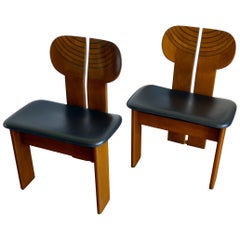 Pair of Africa Chairs by Afra and Tobia Scarpa, Maxalto Artona Series