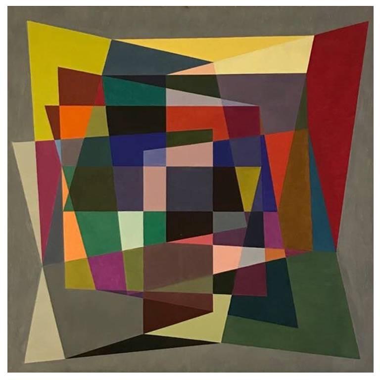 Douglas Herbert Courtenay Auburn Geometric Abstract Original Painting For Sale