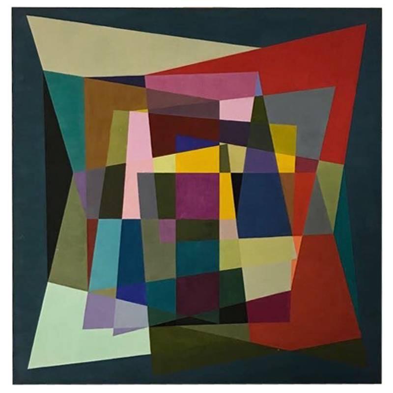 Douglas Herbert Courtenay Auburn Geometric Abstract Original Painting For Sale