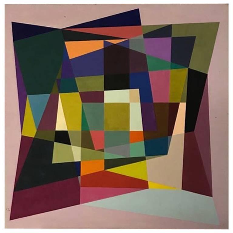 Douglas Herbert Courtenay Auburn Geometric Abstract Original Painting For Sale