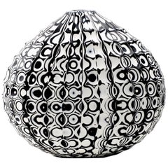 Mokume Battuto Low Flat Oval Vase by Siemon 
Salazar