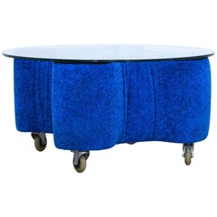 Bretz Keith Haring Designer Sofa Table Fabric Blue Modern