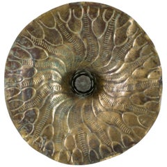 Hammered Brass Lotus from Tibet