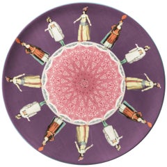 Odalische Porcelain Dinner Plate by Vito Nesta for Les Ottomans, Made in Italy