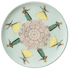 Dervisci Porcelain Dinner Plate by Vito Nesta for Les Ottomans, Made in Italy