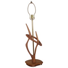 Mid-Century Modern Teak Biomorphic Lamp