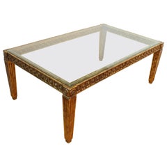 Glass and Giltwood Coffee Table