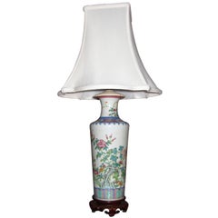 19th Century Chinese Export Famille Rose Vase Table Lamp