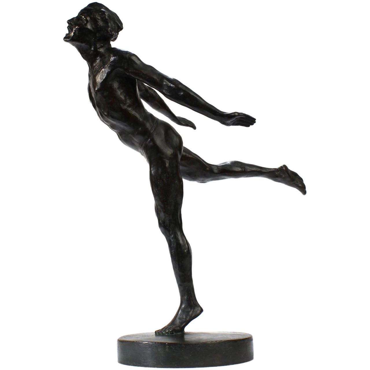 Art Deco Bronze Sculpture of a nude Dancer by Samuel Lipchytz 1930 at