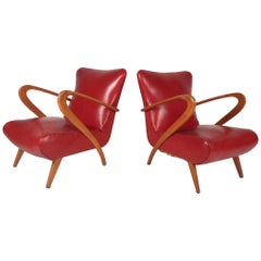 Pair of Mid-Century Modern Italian Lounge Chairs by Paolo Buffa