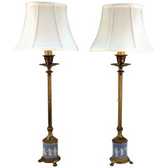 Antique Pair of Wedgwood Table Lamps