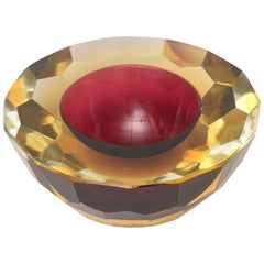 Vintage Italian Murano Glass Geode Bowl