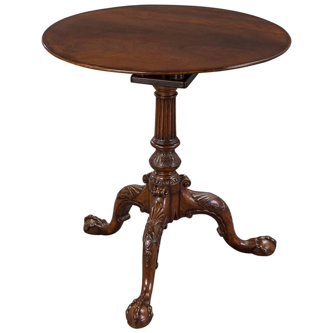 Fine George II Mahogany Tripod Table For Sale