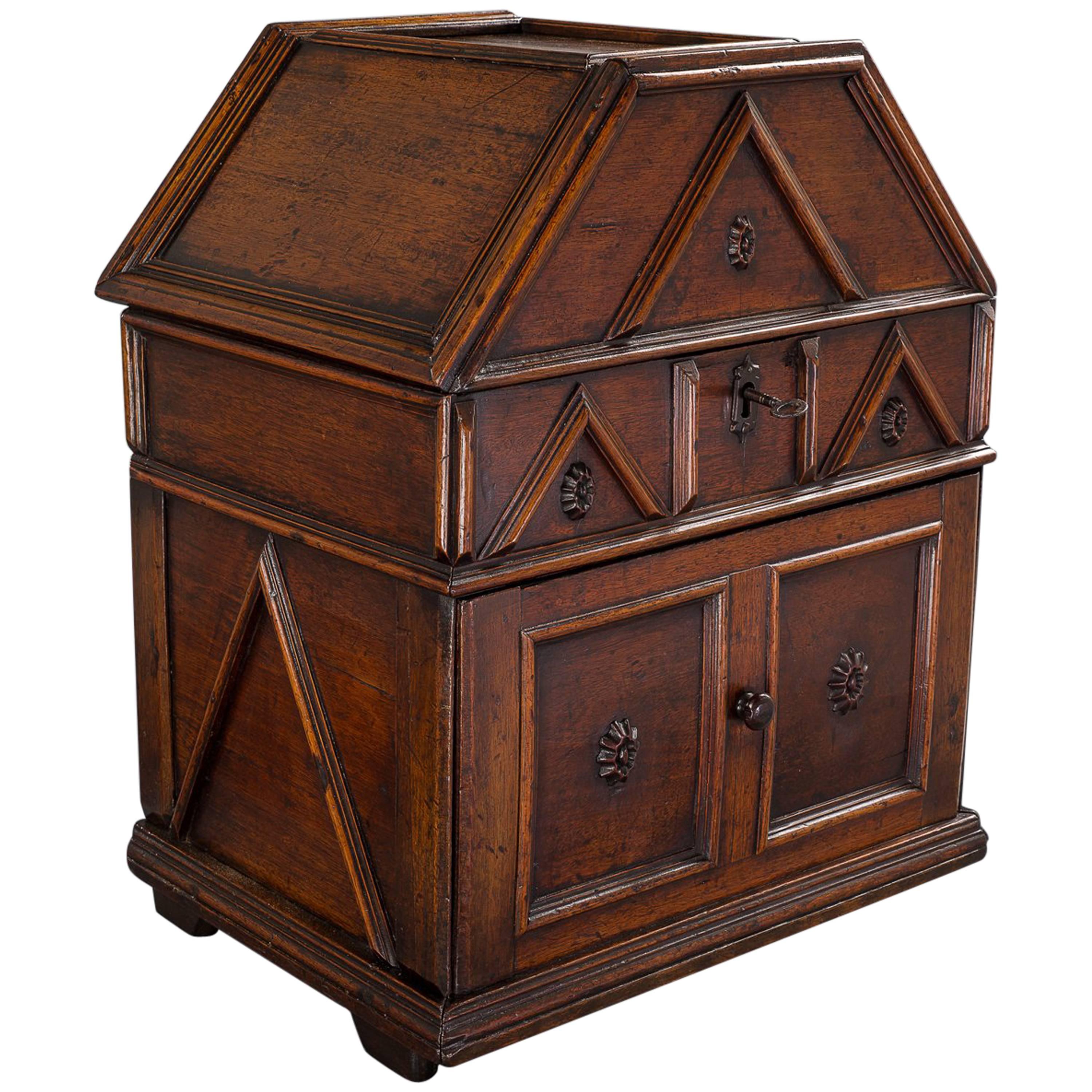 Late 16th or 17th Century Walnut Table Cabinet For Sale