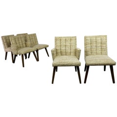 Vintage Architectural Modern Dining Chairs by Morris of California Mid-Century Modern