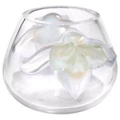 Vase Lalique France "Orchidée"