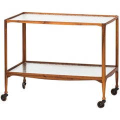 Peder Moos Trolley in Mahogany and Glass by Peder Moos in Denmark