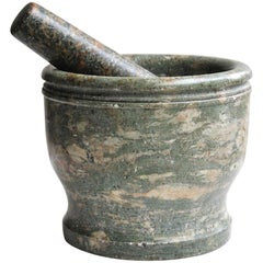 Green Marble Pestle and Mortar