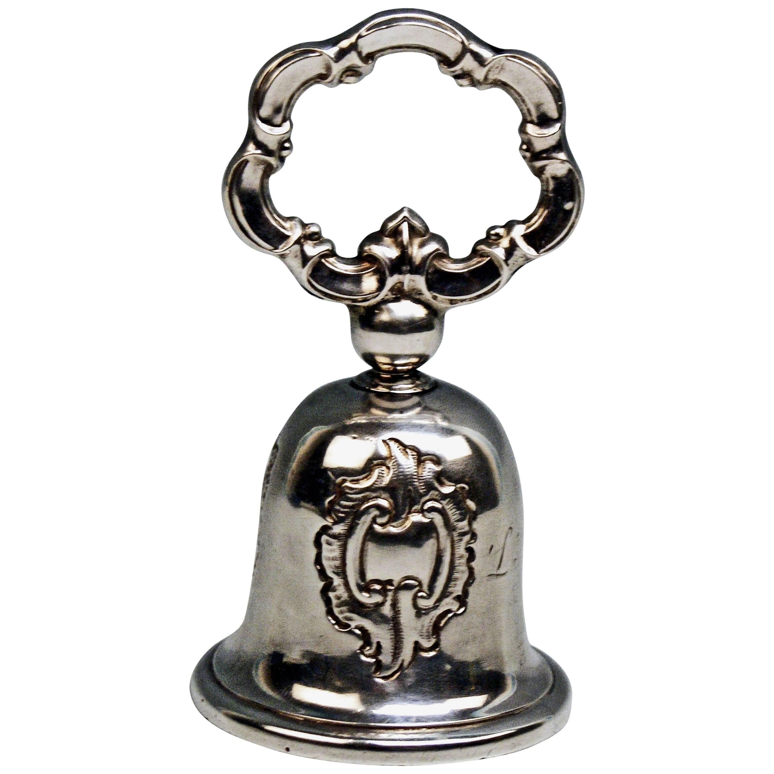 Silver 13 Lot Table Bell Vintage Biedermeier Period Vienna Peter Stubenrauch