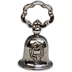 Silver 13 Lot Table Bell Antique Biedermeier Period Vienna Peter Stubenrauch