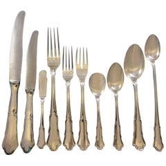 Savoy by Buccellati Italy Sterling Silver Dinner Flatware Set 12 Service 122 Pcs