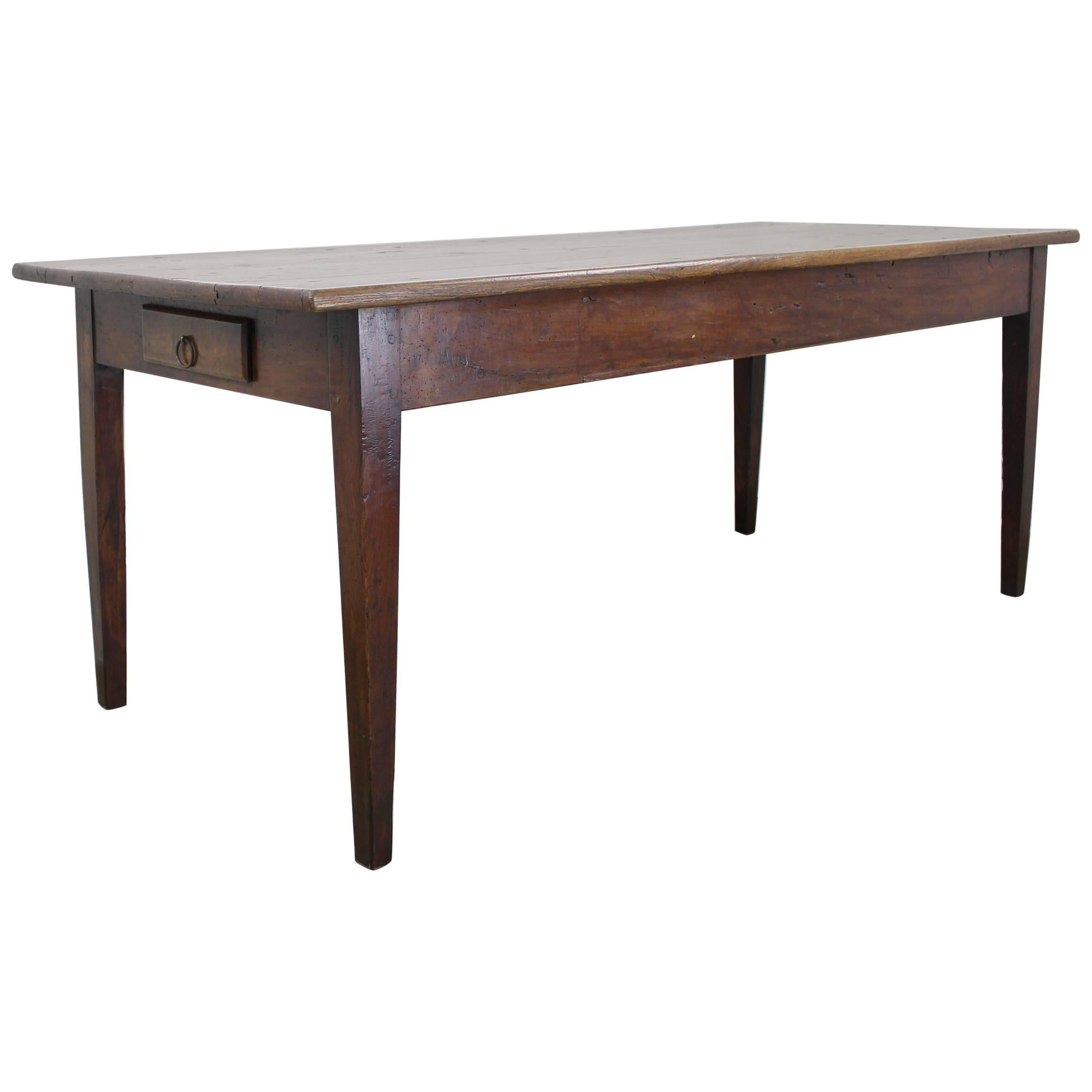 Antique French Elm Farm Table