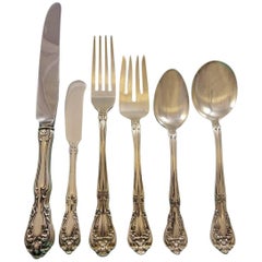 Chateau Rose by Alvin Sterling Silver Flatware Set for 8 Service 60 Pieces
