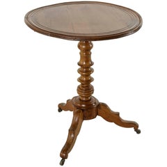 19th Century Louis Philippe Period Cherry Wood Pedestal Table or Side Table