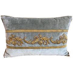 Antique Ottoman Gold Embroidered Pillow