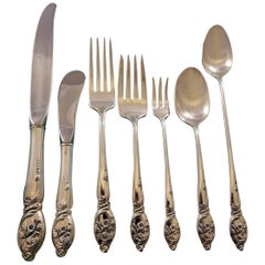 Enchanting Orchid by Westmorland Sterling Silver Flatware Set 8 Service 62 Pcs
