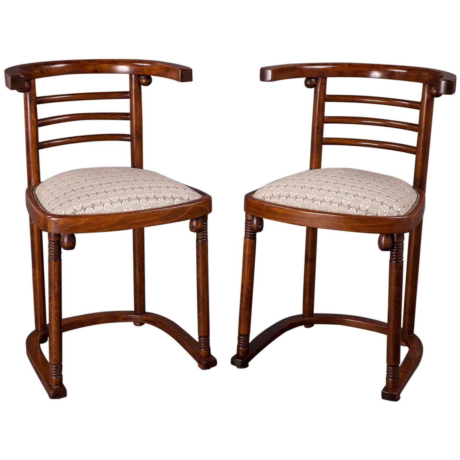 Pair of Joseph Hoffmann “Die Fledermaus” Chairs For Sale