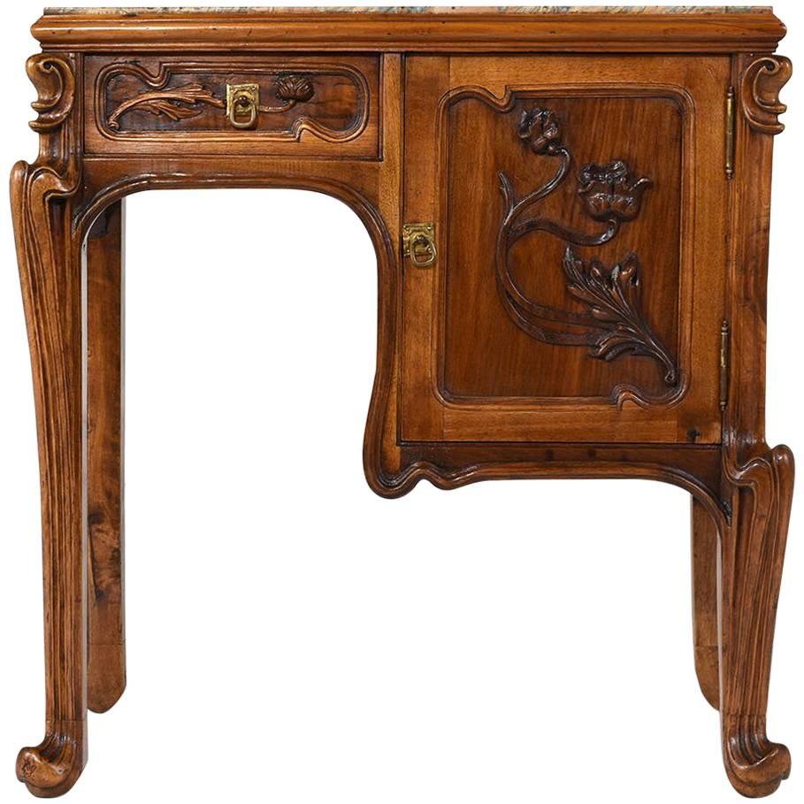 Early 20th Century Art Nouveau Nightstand in the Manner of Louis Majorelle
