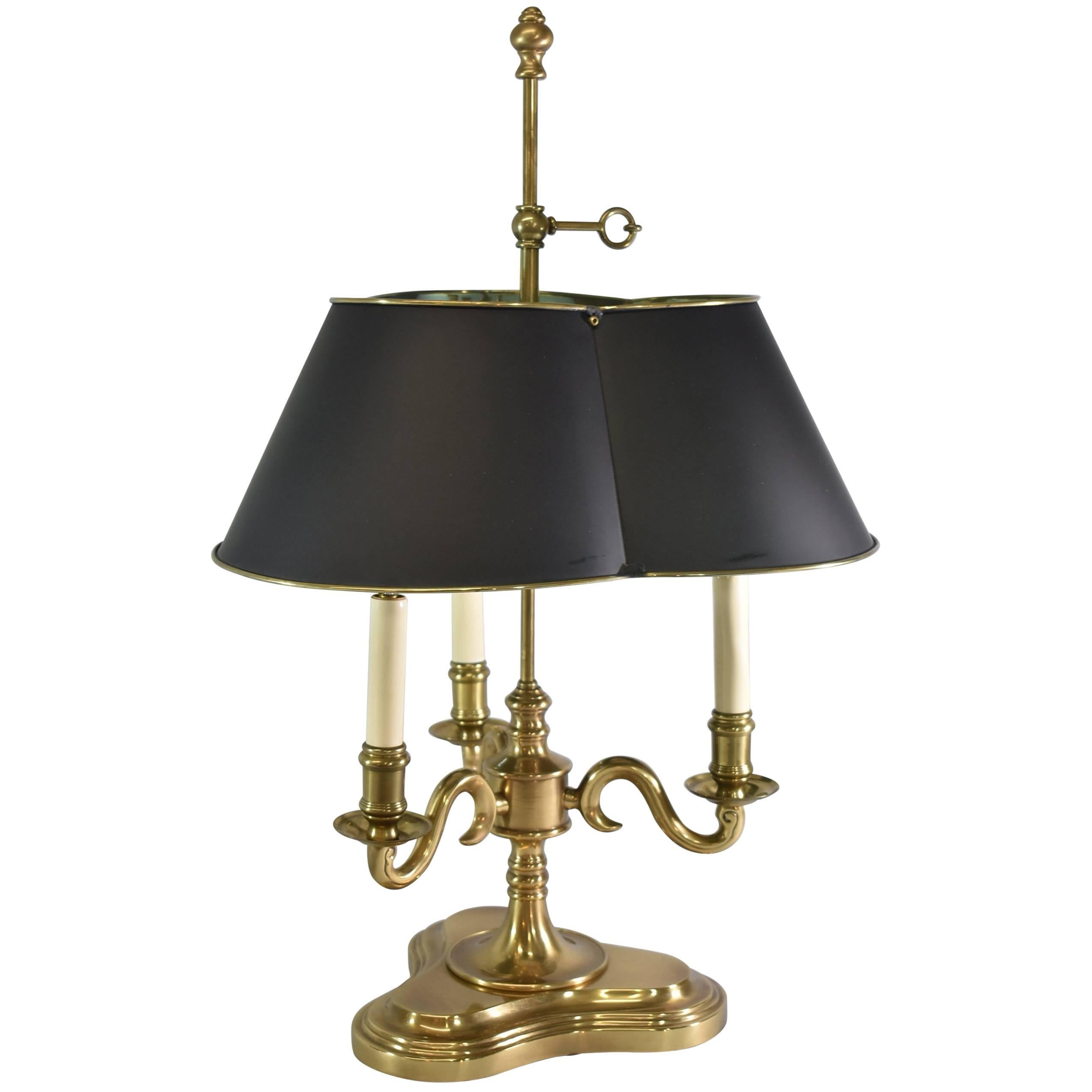 French Empire Style Brass Bouillotte Table Lamp by Frederick Cooper