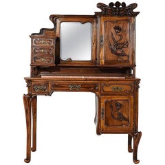 Antique Early 20th Century Art Nouveau Desk in the Manner of Louis Majorelle