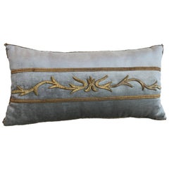 Antique European Raised Gold Embroidery Pillow