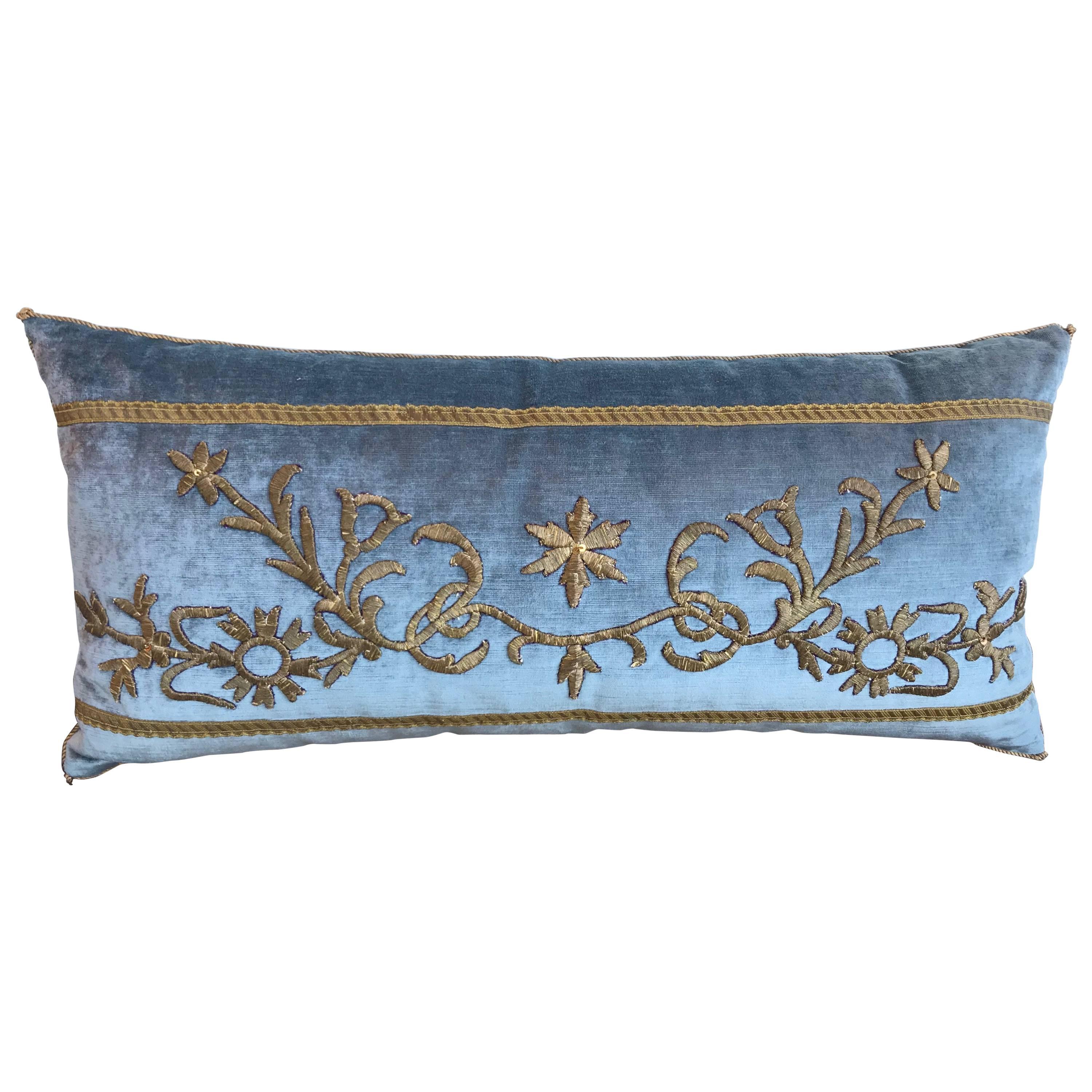 Antique Ottoman Gold Embroidery Pillow