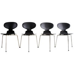 Set of Four Arne Jacobsen Model 3100 Ant Chairs for Fritz Hansen, Denmark