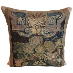 17th Century Tapestry Fragment Pillow