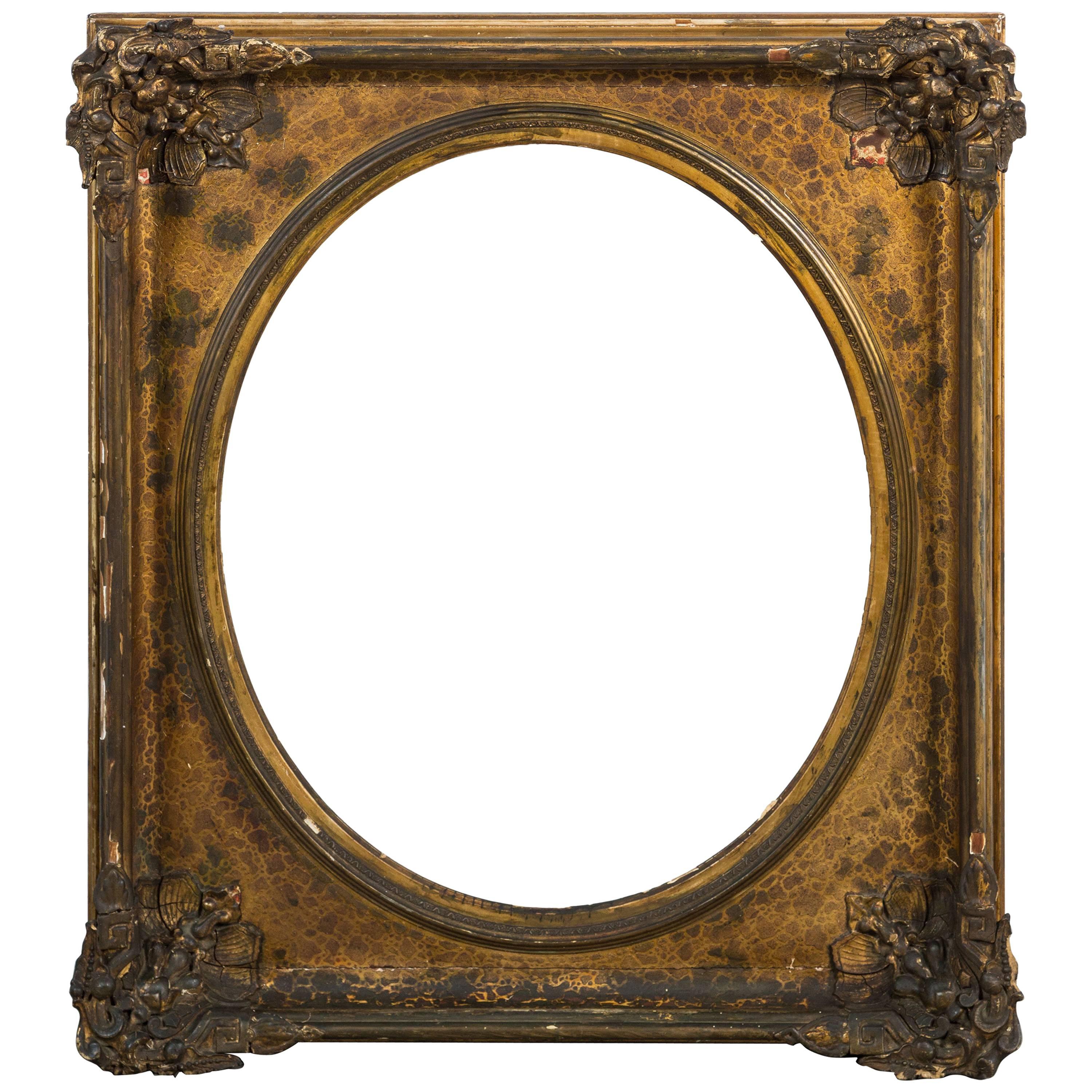 19th Century Gilt and Gesso Frame attributed to President James Polk Estate