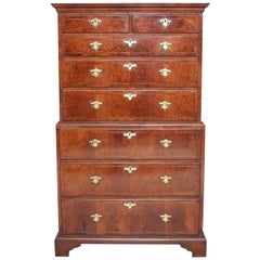 Used Early 18th Century Walnut Chest on Chest