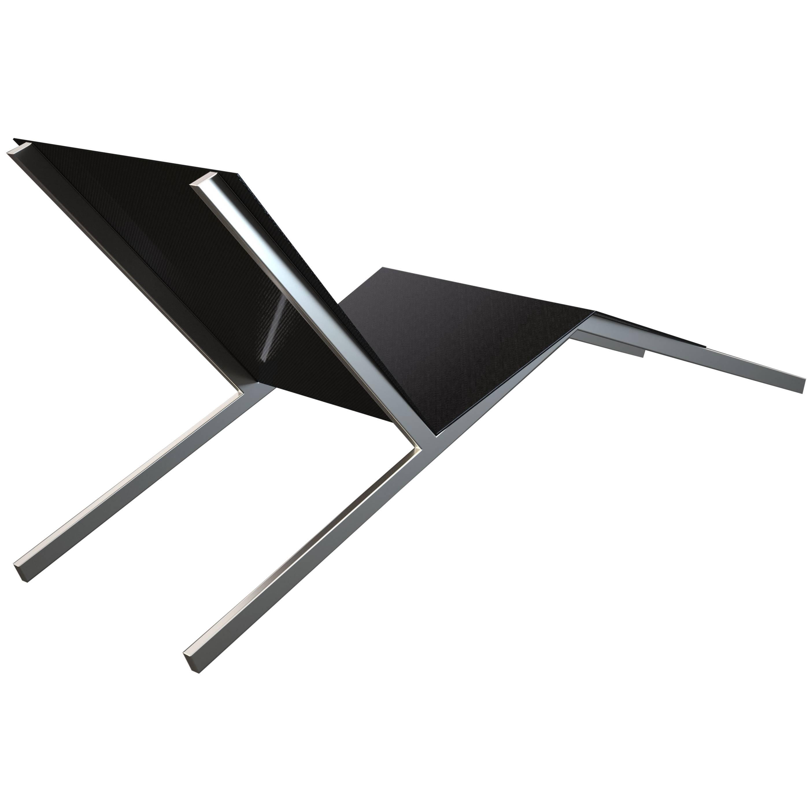 Contemporary PLANUS Chaise Longue Chair in Carbon Fiber by FAD Milano For Sale