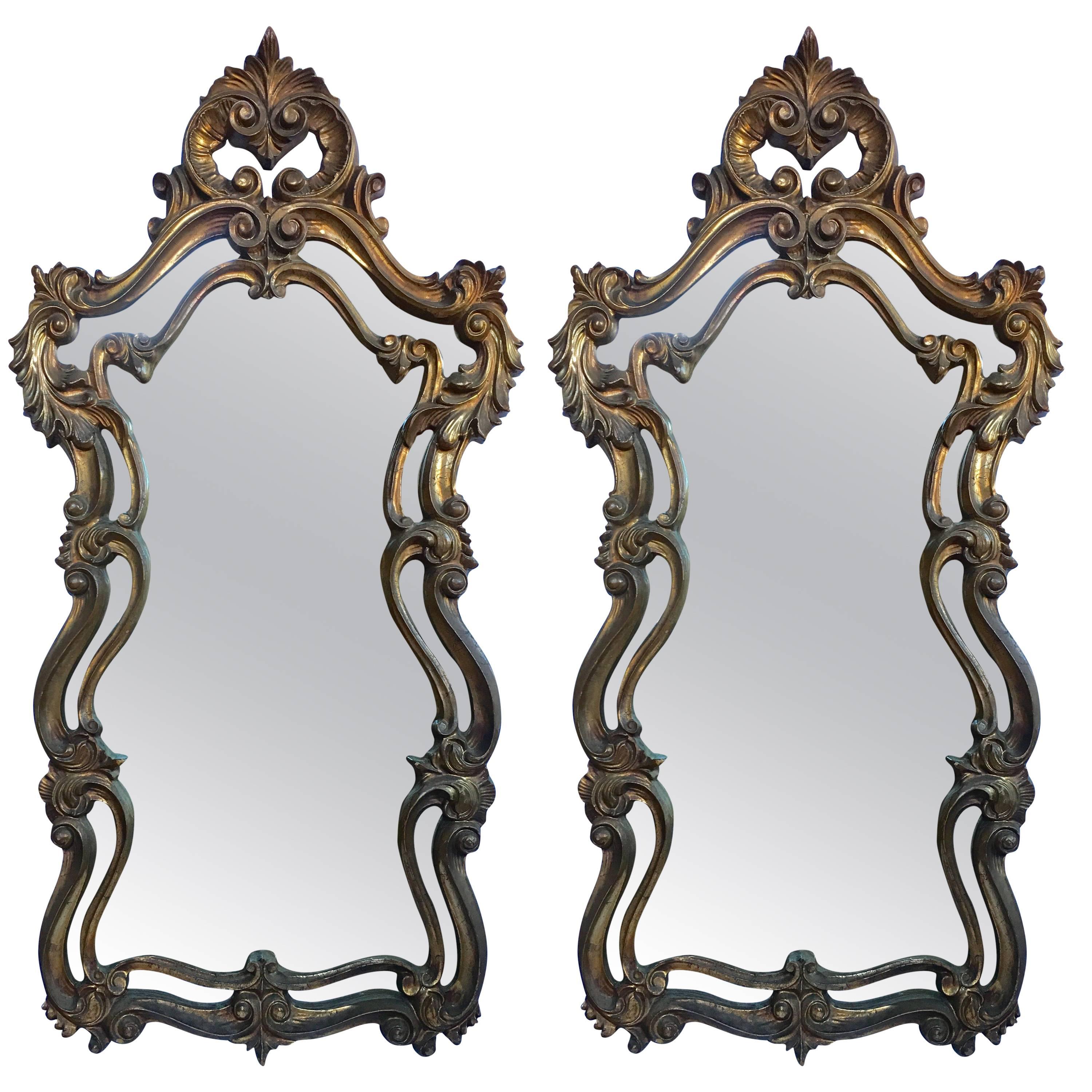 Pair of Rococo Style Wall Mirrors