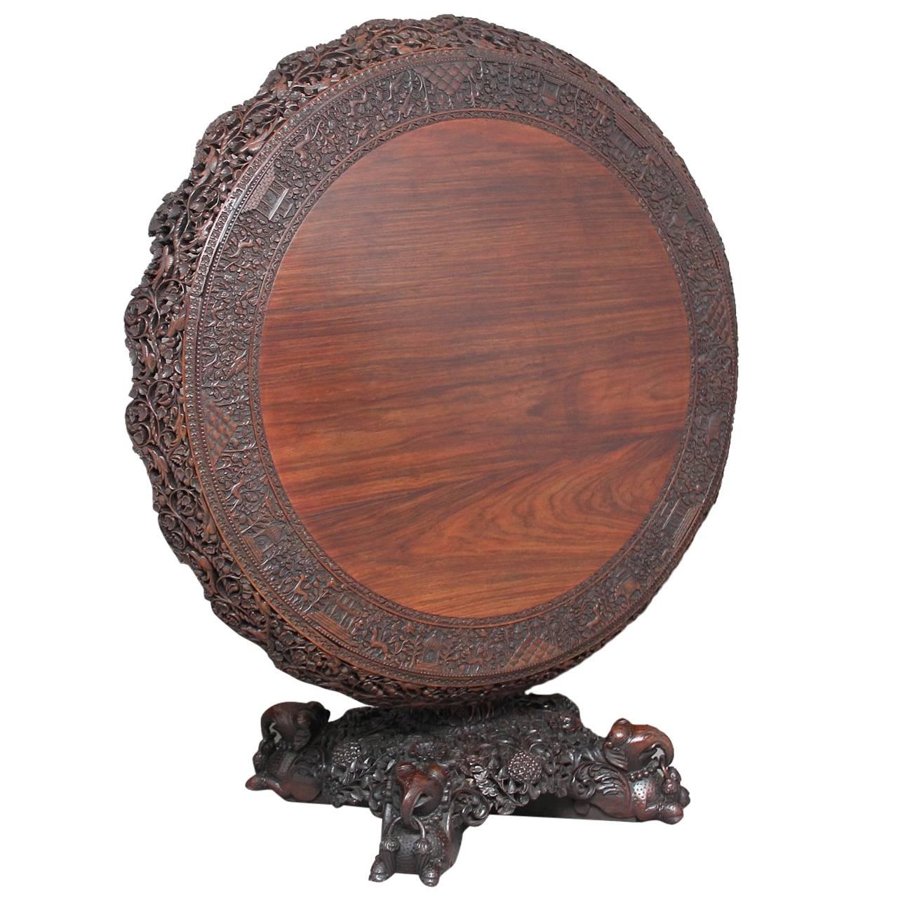 19th Century Highly Carved Centre Table