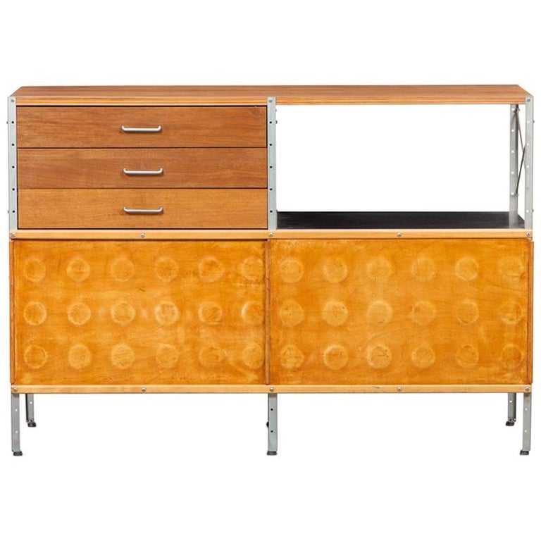 1940s Multicolored Zinc Plated Metal Plywood Esu Shelf Charles and Ray Eames 'c' at 1stDibs