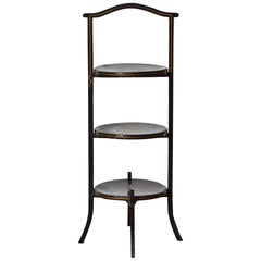 Ebonized Chinoiserie Muffin Stand