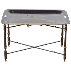 Italian Tole Painted Tray Coffee Table