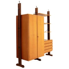 Italian Uprights Wall Unit with Cabinet