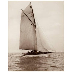 Early Silver Gelatin Photographic Print by Beken of Cowes - Yacht Spica