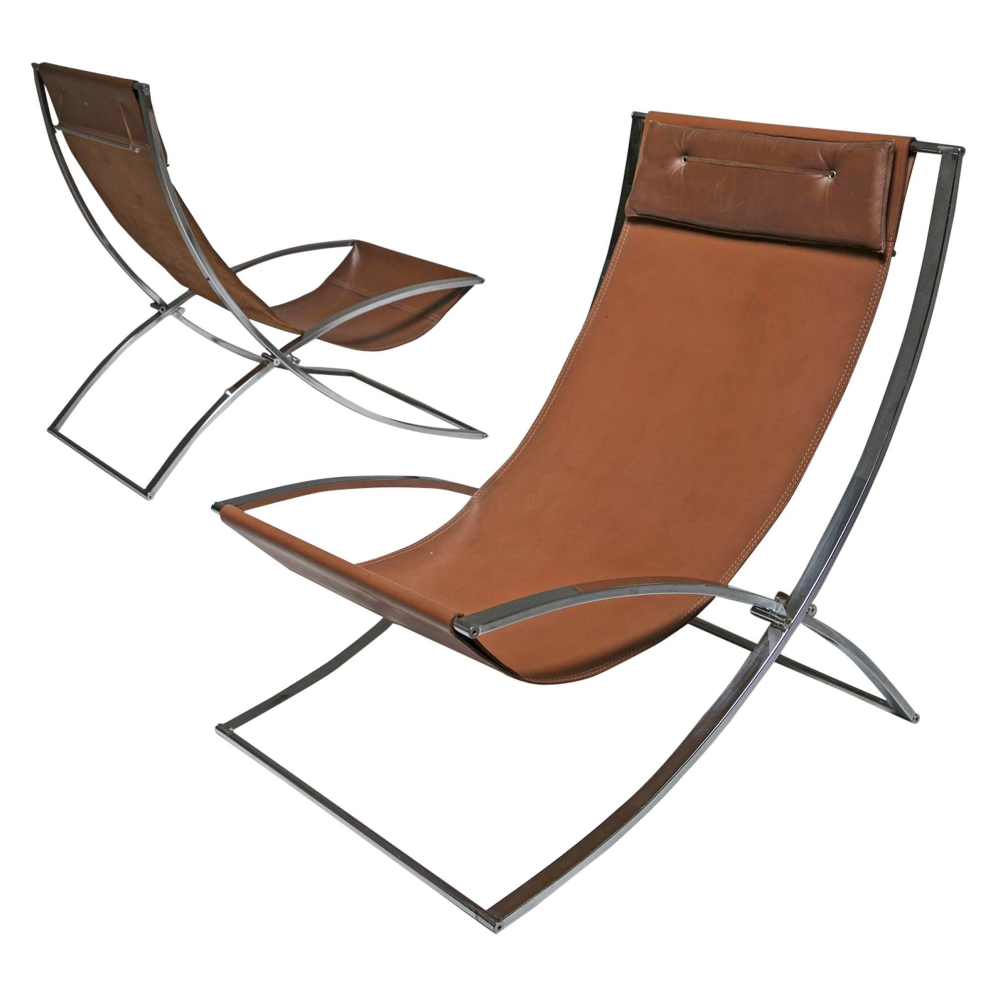 Pair of Lounge Chairs by Marcello Cuneo for Mobel